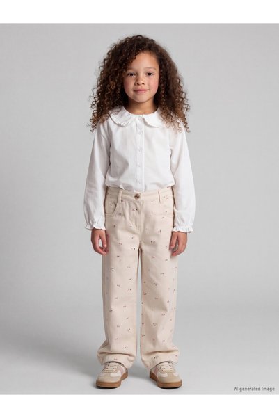 LC Waikiki Trendy Picks from Kübra Butik: Floral Girls' Pants with a Waist Tie