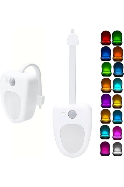 Generic 2Pcs 16-Color Sensor Toilet Light Inside Hangable, LED Bathroom Night...
