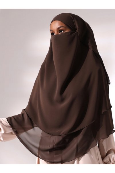 sfs elektrik Sufle, medium-sized veil, chiffon, bitter coffee, chiffon suflé + veil.