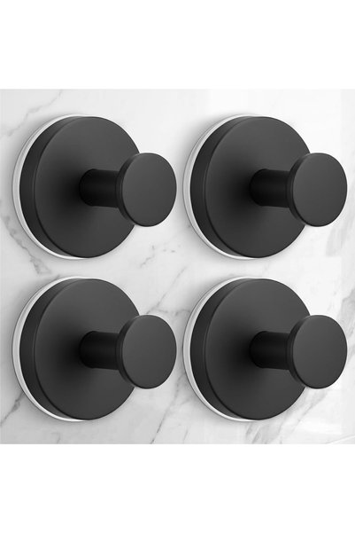 Generic Stainless Steel Suction Hooks, No-Drill Shower Bathroom Hooks, Heavy ...