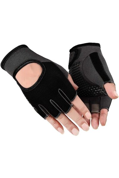 Generic Fingerless Workout Gloves for Men Women Anti-Slip Breathable for Gym ...