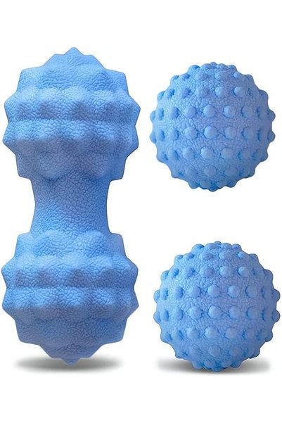 Generic 2-Pack Massage Ball Set, Peanut & Lacrosse Style, TPR & Silicone Doub...