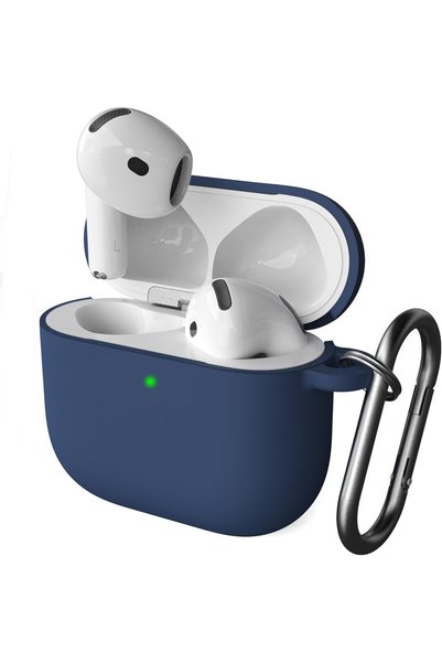 Generic غطاء حماية لسماعات AirPods 5 (2026) / AirPods 4 مع سلسلة مفاتيح (أزرق...