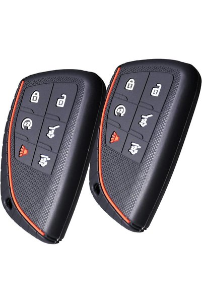 Generic Silicone 6 Buttons Key Fob Cover for 2021 2022 2023 Chevrolet Suburba...