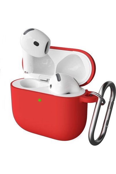 Generic ffor AirPods 5 Case (2026) / AirPods 4 Case Cover with Keychain (Red)