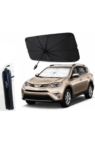 Generic Foldable Car Windshield Sun Shade Umbrella, UV Protection Car Sunshad...
