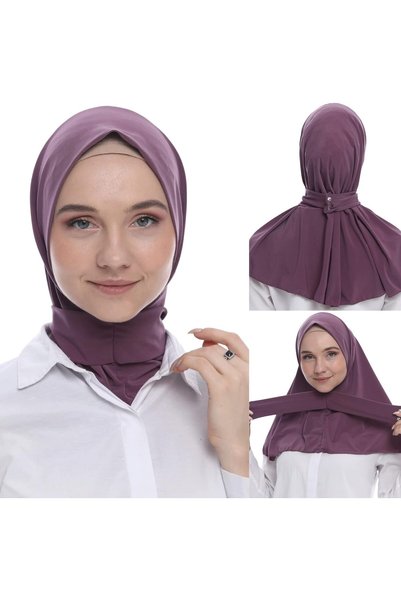 Generic حجاب نسائي - وشاح حجاب عالي الجودة للنساء مصنوع من بوليستر قابل للتمد...