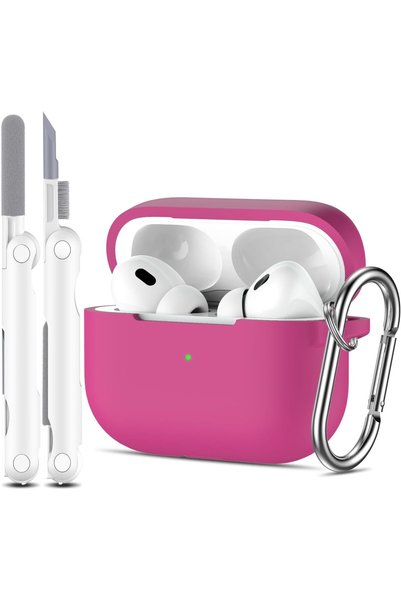 Generic for AirPods Pro 2 Case Soft Silicone -Rose Pink