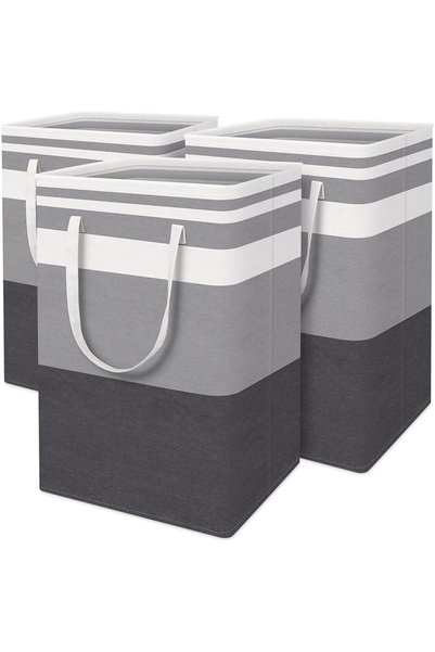 Generic 3Pcs Laundry Basket, Freestanding＆Waterproof 75L Laundry Hamper, Coll...