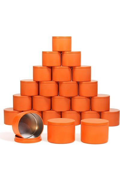 Generic Candle Tins 8oz with Lids, 24 Pack Seamless Candle Containers for Can...