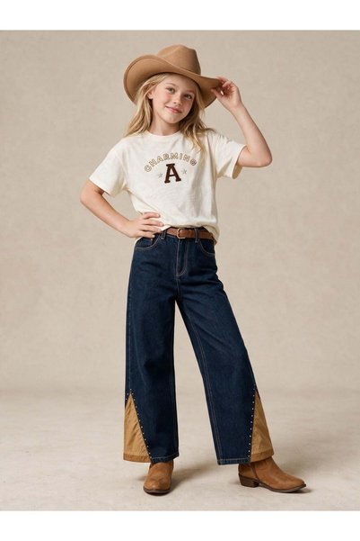 Zekids Κοριτσίστικο t-shirt Charming A με τυπωμένο σχέδιο και κοντά μανίκια