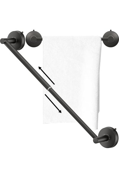 Generic Adjustable Suction Cup Towel Bar for Bathroom 14 Inch ~ 27 Inch Matte...