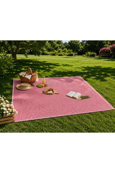 LaraLisa Pötikare Red 170X170 cm Picnic Mat Tablecloth Table Cloth
