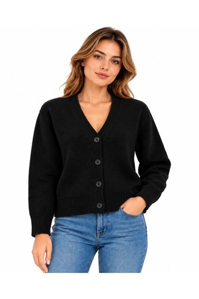 Mavi M1720098 Düğmeli Kazak Hırka Kadın Sweatshirt SİYAH