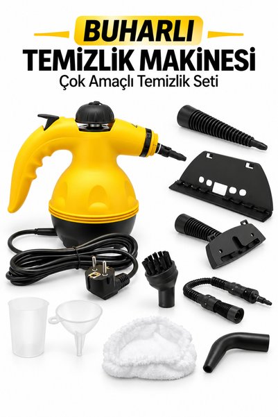Realindirim Steam Cleaner Basınçlı Buharlı El Tipi Temizlik Makinesi Antibakt...