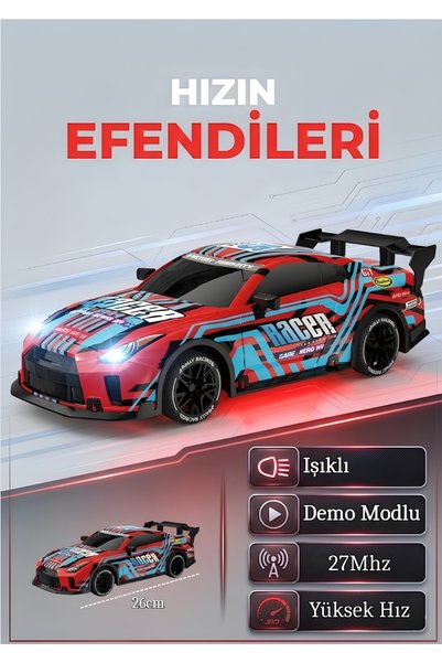 Boratila Toys 1:18 Işıklı Demolu Hızlı Full Fonksiyon Uzaktan Kumandalı Yarış...