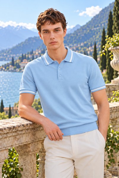 AJ X GF Premium Men's Knitwear Polo T-Shirt Alcapon