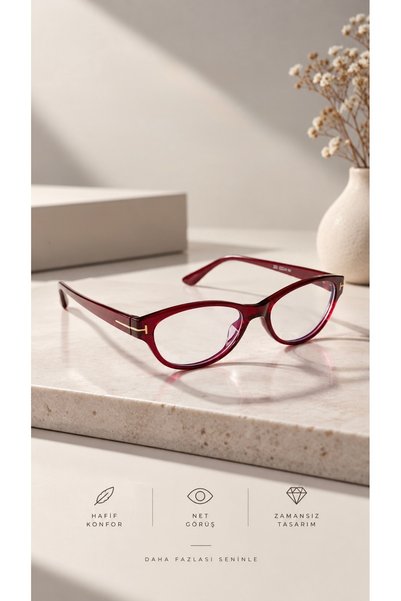 LOOKUP Lyra- Blue Light Protected Glasses Optically Compatible Cat Eye New Se...