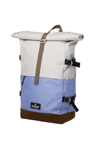Schneiders Rucsac roll-up bicolor crem-albastru popcorn WALKER