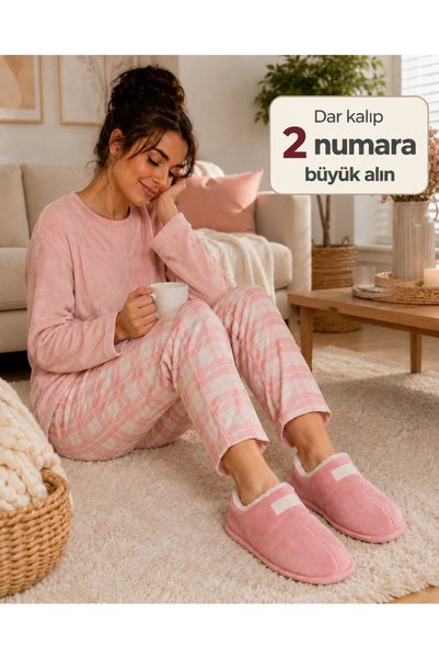 MOON CLOUD Unisex Sıcak Tutan Rahat Peluş Kapitone Ev Terliği Ev Botu Kışlık ...