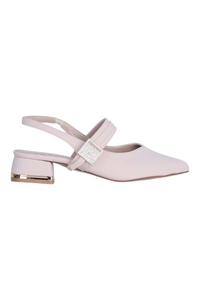 moda ayakkabım Esracan 2808 3cm Slingback Women's Heeled Shoes
