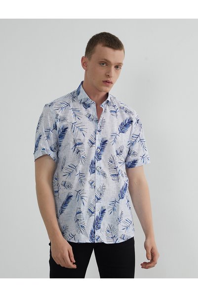 PAULMARK Patterned Short Sleeve Shirt