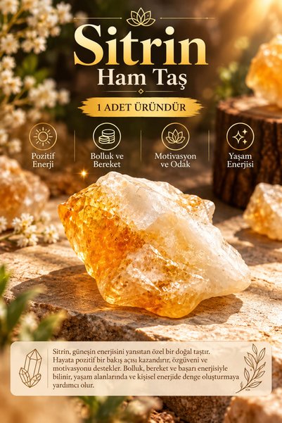 NBS Beautiful Naturel Stones Para Taşı Sitrin 2-3 cm Cüzdan , Çanta taşı