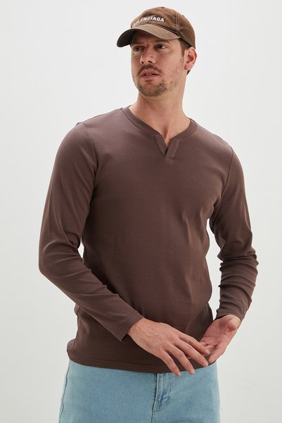 Fulla Moda Basic V Yaka Ribanalı Body