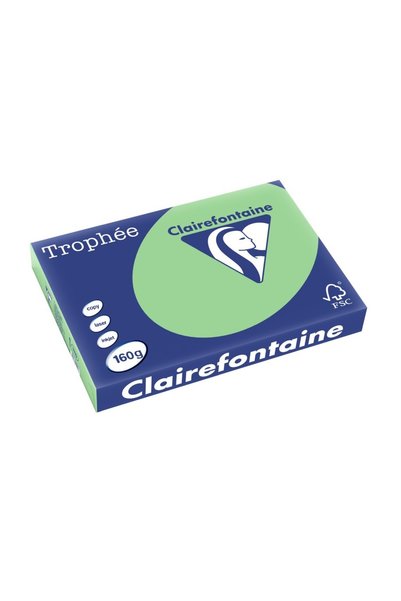 Clairefontaine Кутия А3, 160 гр/м², бледозелен цвят, 250 листа/блок