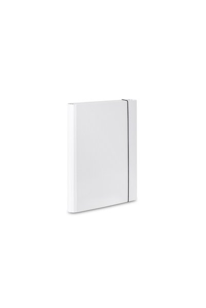 VauPe VP Map cardboard with plastic coating and elastic 25 mm 310 white