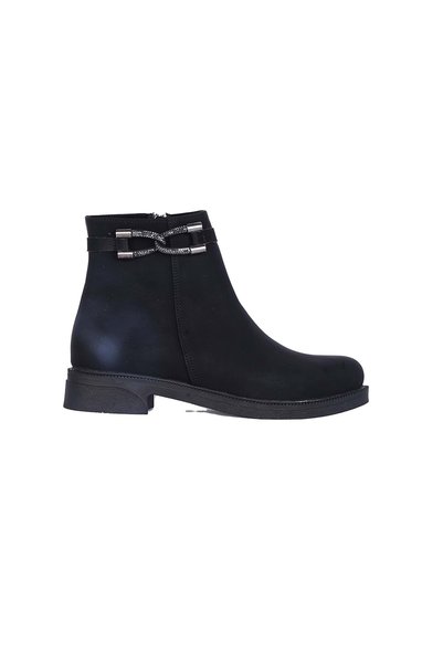 moda ayakkabım Moda Ayakkabı 158 Siyah Kadın Düz Bot Ayakkabı