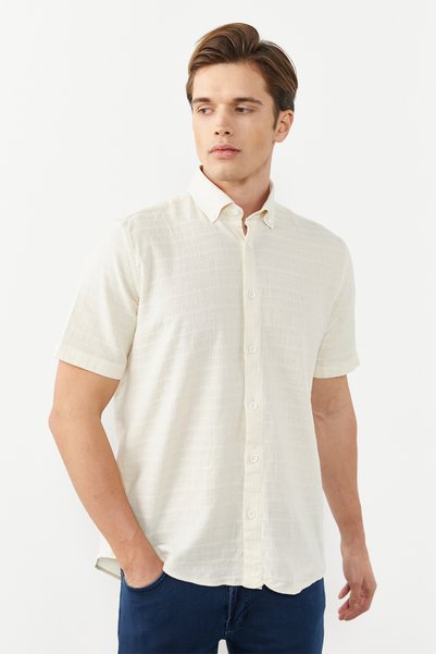 PAULMARK MEN'S SHORT SLEEVE BOL SLIM SHIRT KSA4539