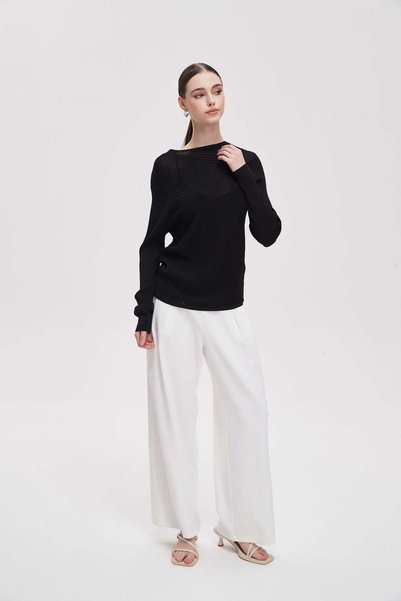 Livia Women's Ribbed Long-Sleeve Top