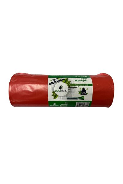 OEM Saci menajeri 120 L (70 x 110) 30 microni 10 buc/rolă LDPE roșii