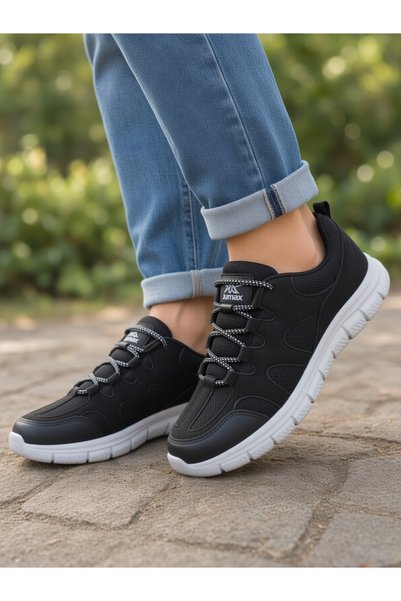McDark Men's Non-Yellowing Sole Imported Suede Sneaker Shoes-Black White