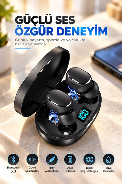 TECHNOMEN Bluetooth Kulaklık Android Ios Uyumlu Son Sürüm Yüksek Ses
