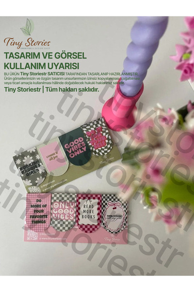 tinystoriestr فاصل كتب ملون بتصميمات مختلفة - 8 قطع - من تينيستوريست.