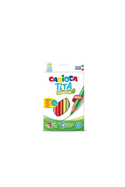 carioca Tita Maxi triangular colored pencils 12/set