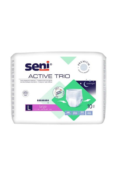 Seni Chiloți absorbanți Active Trio L, 10 bucăți