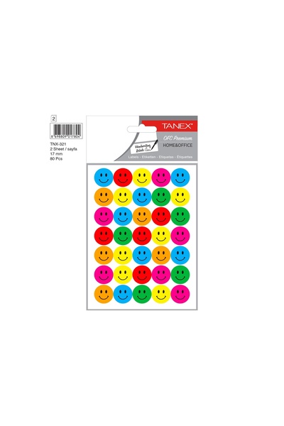 Tanex Assorted Smiley Stickers 2/SET TNX-321