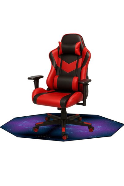 KESNUP Covoraș de protecție pentru scaun de gaming sau de birou, rotund, lava...