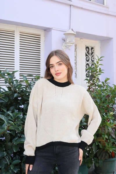 NİSUM MODA سترة تريكو بلونين