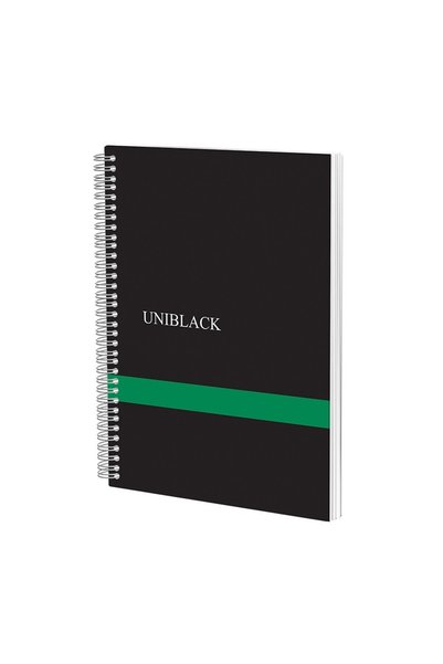 PIGNA Spiral Notebook A4 120 Sheets Ruled 70G PP Cover Green Uniblack