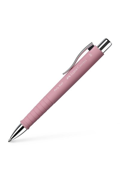 Faber Castell Pen with mechanism and grip Rose Poly Ball XB Faber-Castell