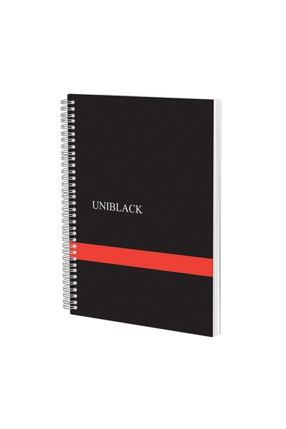 PIGNA Spiral Notebook A4 120 Sheets Ruled 70G PP Cover Red Uniblack