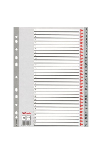 Esselte Plastic Index Dividers 1-31