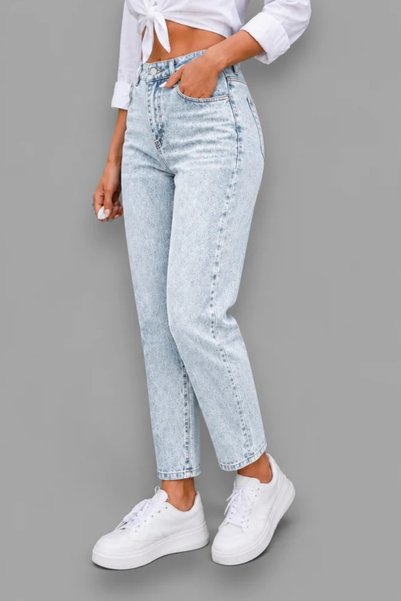 MY ARJA JEANS Γυναικείο τζιν παντελόνι Mom Boyfriend με ψηλόμεσο σχεδιασμό κα...