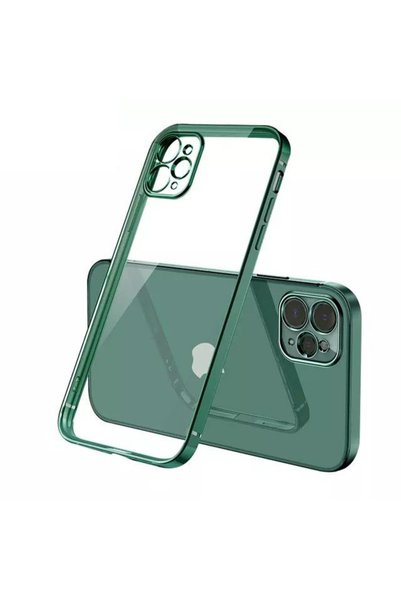 GrandMobile Husa Luxury cu Margini Color pentru iPhone 11 Pro Max, Dark-Green