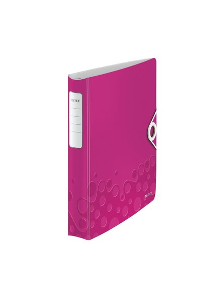 Leitz Caiet mecanic A4 cu 4 inele 30mm/52mm Roz metalic Softclick