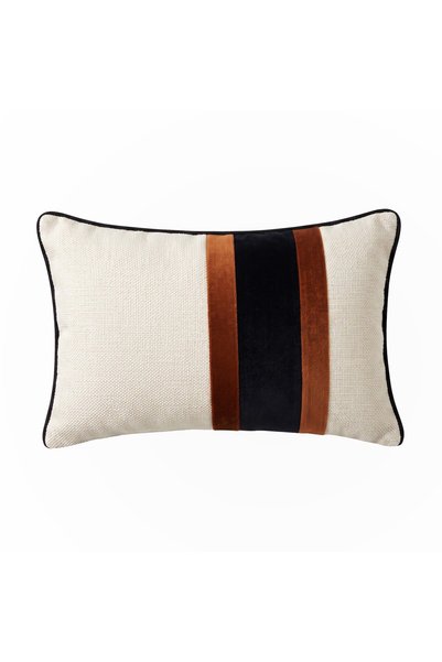Lidoma Home "غطاء وسادة بتفاصيل شريطية من ""فيترا"" - 30x50"